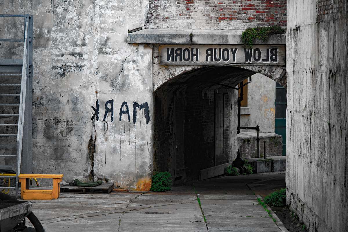 san francisco gray painted wall brick